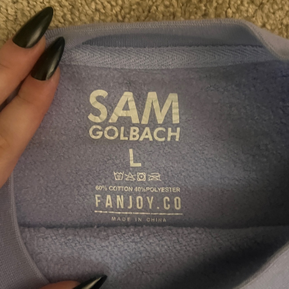 Dumb&Wise Sam Golbach Blue Graphic Sweatshirt - Picture 6 of 6